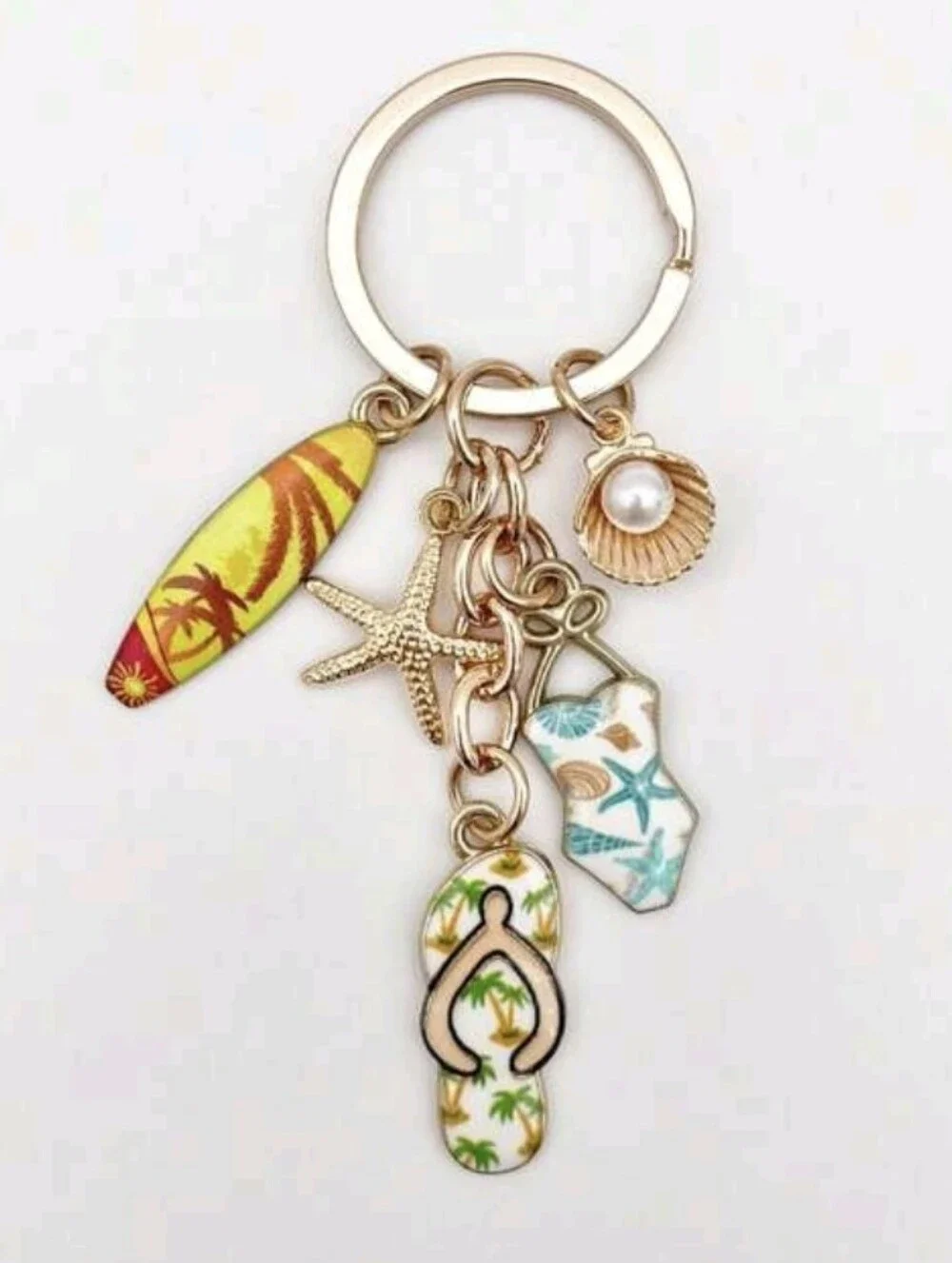 Beach Theme Bag Charm/ Keychain NEW
